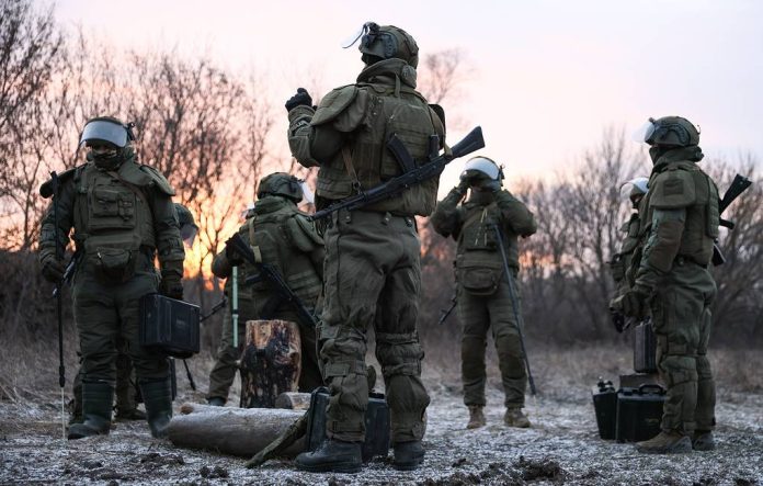 Soldati delle forze armate della Federazione Russa. © TASS, foto: Alexander Reka